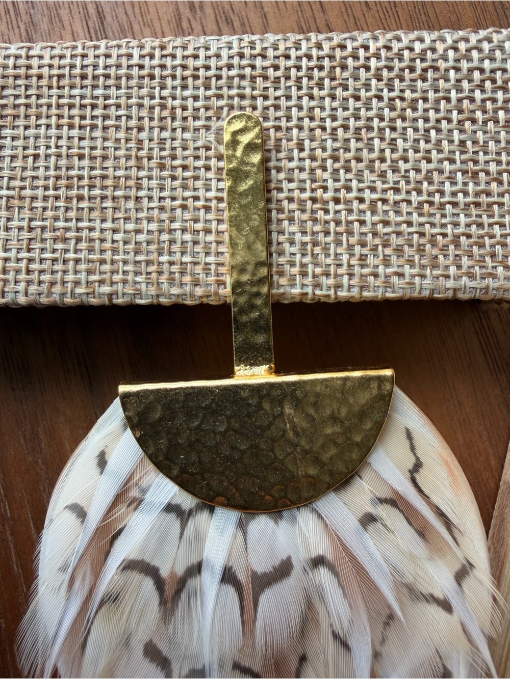 Brackish 24k Handmade Quail Feather Earrings - Picture 9 of 16